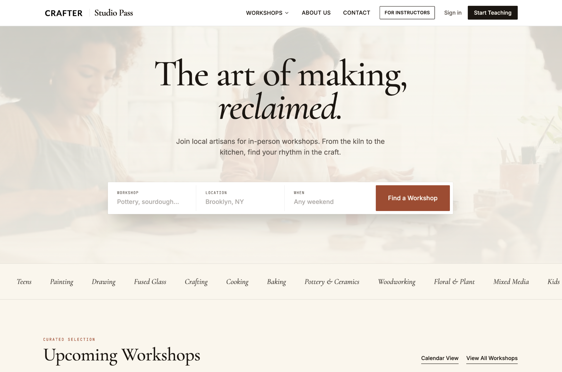 Crafter Workshop Marketplace